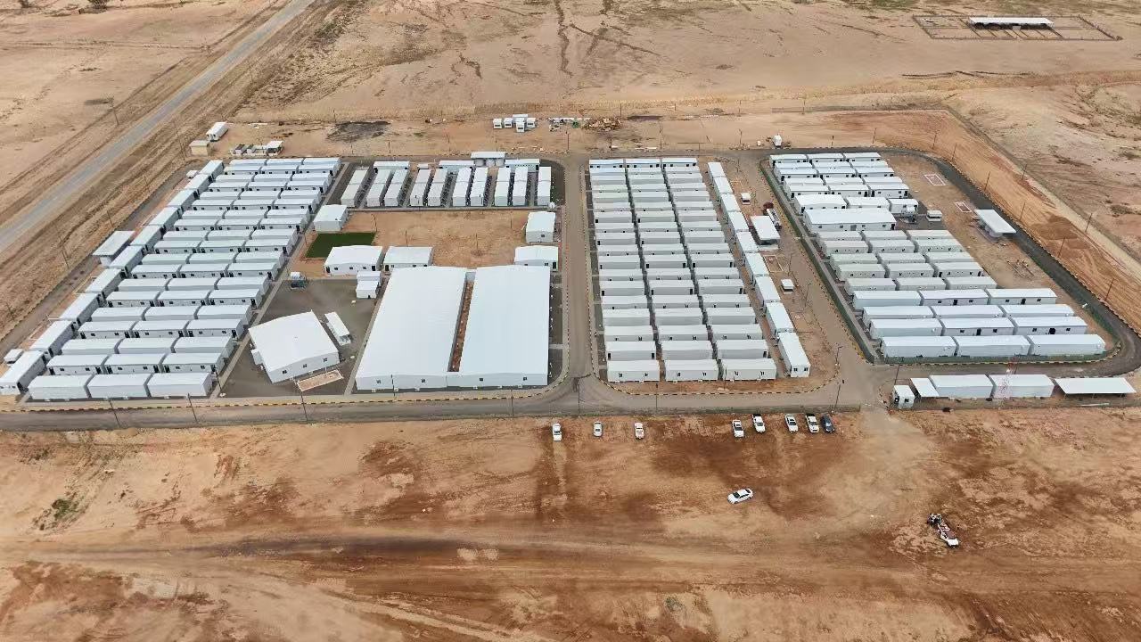 Indian Larsen & Toubro Solar Photovoltaic Site Office and Worker Accommodation Camp Project