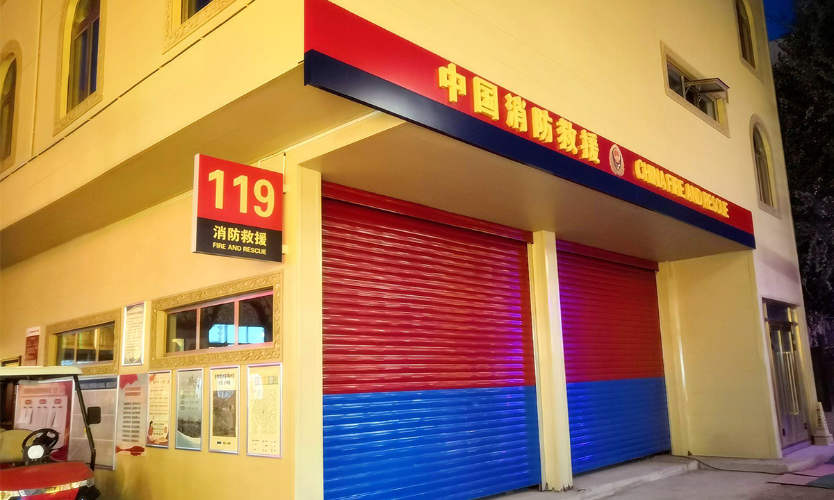 Proyecto de estación de bomberos del módulo de acero ligero de Xinjiang Kashgar