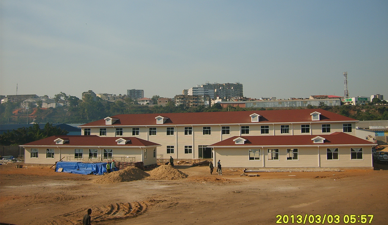 Proyecto de villa de acero ligero del puente de carretera de China en Mozambique