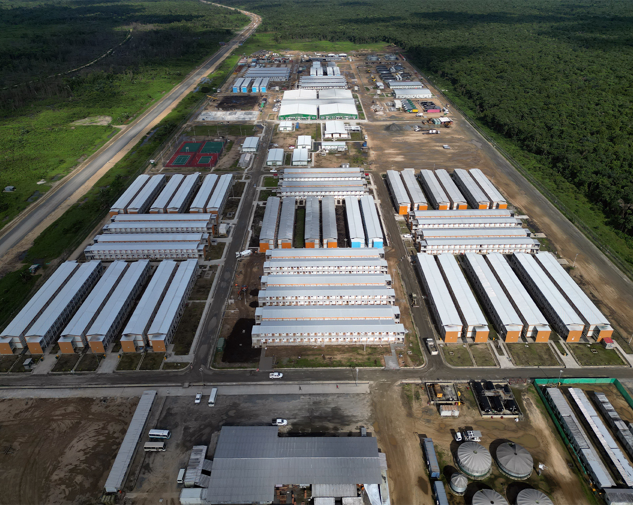 Campamento del Proyecto de Gas Simbiano en Nigeria